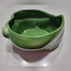 HORTON CERAMICS 505 TEXAS 1950s Vegetable Green ceramic pottery dish VTG